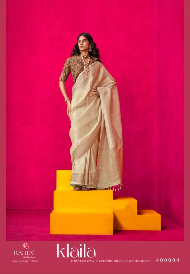 Klaila By Rajtex Zari Tissue Handloom Silk Saree Wholesalers In Delhi